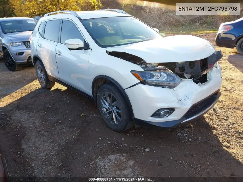 2015 Nissan Rogue Sl VIN: 5N1AT2MT2FC793798 Lot: 40880751