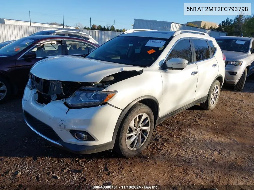 2015 Nissan Rogue Sl VIN: 5N1AT2MT2FC793798 Lot: 40880751