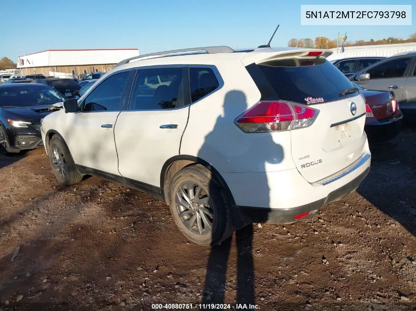 2015 Nissan Rogue Sl VIN: 5N1AT2MT2FC793798 Lot: 40880751