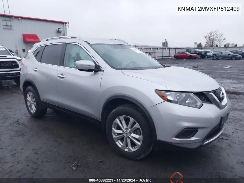 2015 Nissan Rogue Sv VIN: KNMAT2MVXFP512409 Lot: 40892221