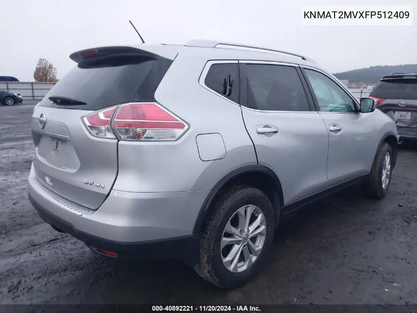 2015 Nissan Rogue Sv VIN: KNMAT2MVXFP512409 Lot: 40892221