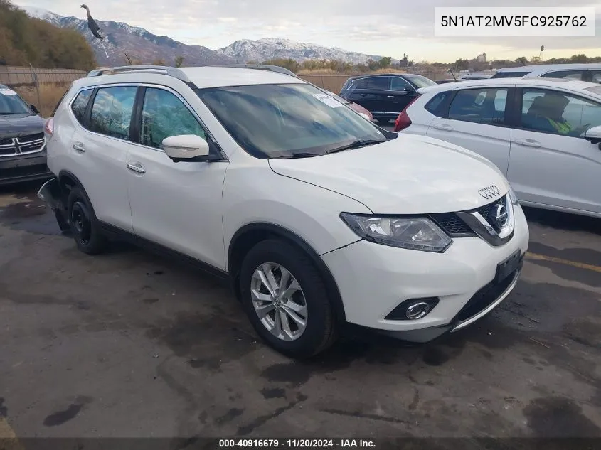 2015 Nissan Rogue Sv VIN: 5N1AT2MV5FC925762 Lot: 40916679