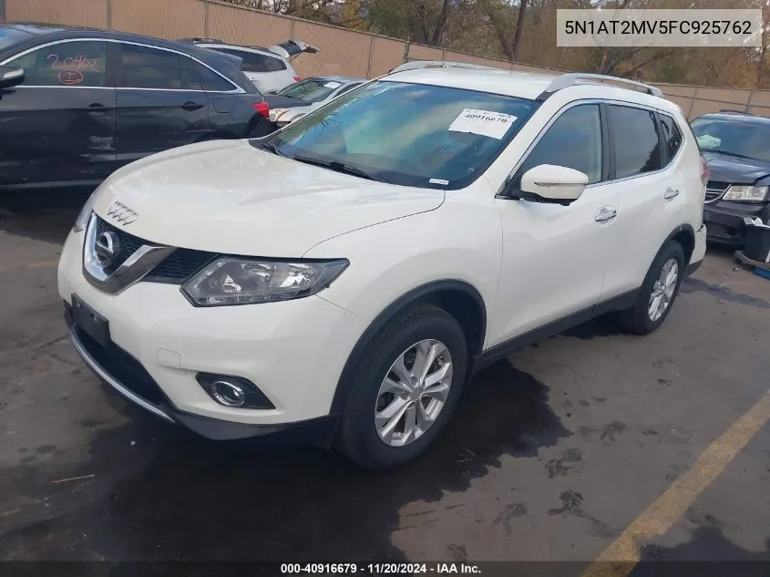 2015 Nissan Rogue Sv VIN: 5N1AT2MV5FC925762 Lot: 40916679