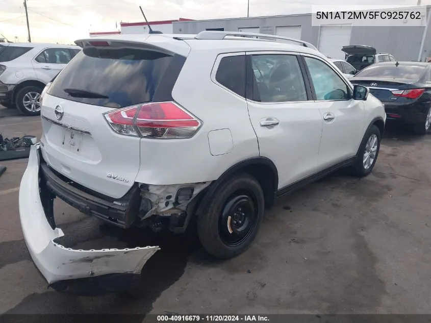 2015 Nissan Rogue Sv VIN: 5N1AT2MV5FC925762 Lot: 40916679