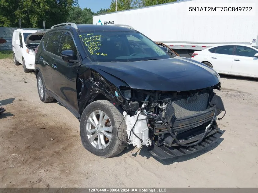 5N1AT2MT7GC849722 2016 Nissan Rogue