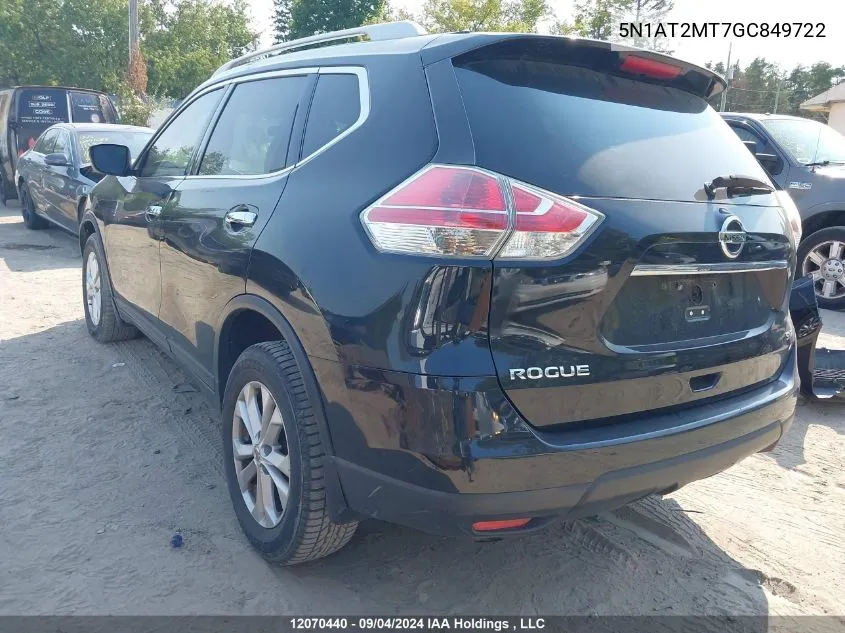 5N1AT2MT7GC849722 2016 Nissan Rogue