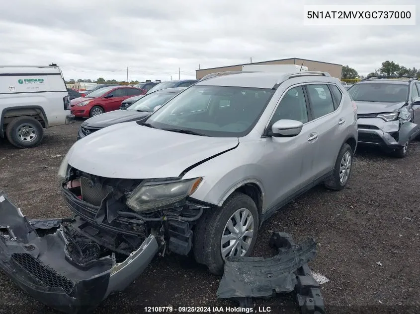 2016 Nissan Rogue VIN: 5N1AT2MVXGC737000 Lot: 12108779