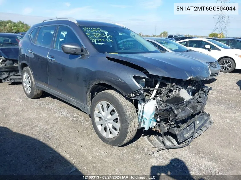 2016 Nissan Rogue VIN: 5N1AT2MT6GC804044 Lot: 12109313