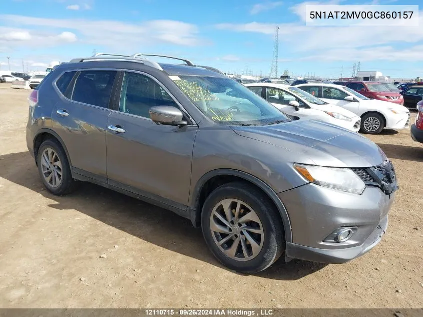 2016 Nissan Rogue S/Sl/Sv VIN: 5N1AT2MV0GC860157 Lot: 12110715