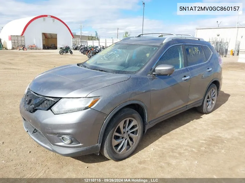 2016 Nissan Rogue S/Sl/Sv VIN: 5N1AT2MV0GC860157 Lot: 12110715