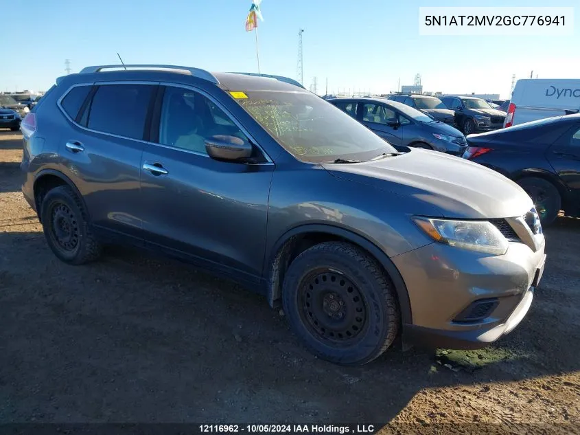 5N1AT2MV2GC776941 2016 Nissan Rogue S/Sl/Sv