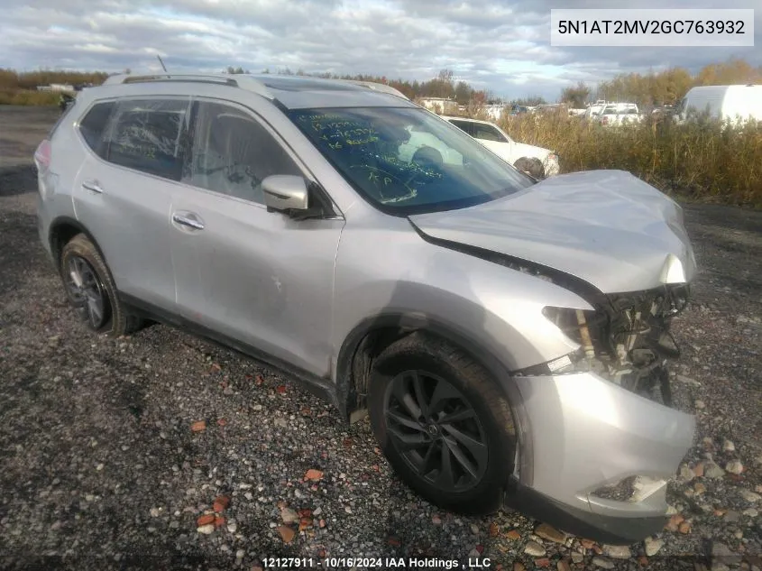 2016 Nissan Rogue VIN: 5N1AT2MV2GC763932 Lot: 12127911