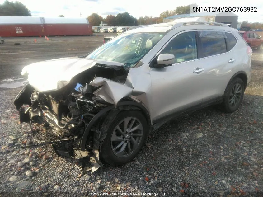 2016 Nissan Rogue VIN: 5N1AT2MV2GC763932 Lot: 12127911