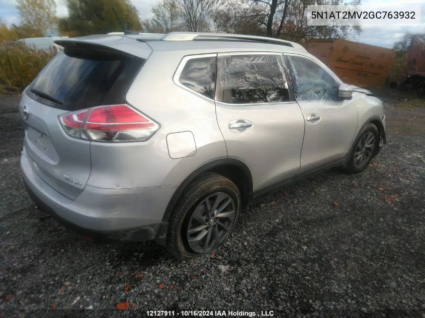 2016 Nissan Rogue VIN: 5N1AT2MV2GC763932 Lot: 12127911