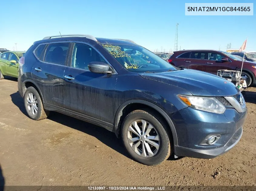 2016 Nissan Rogue VIN: 5N1AT2MV1GC844565 Lot: 12133997