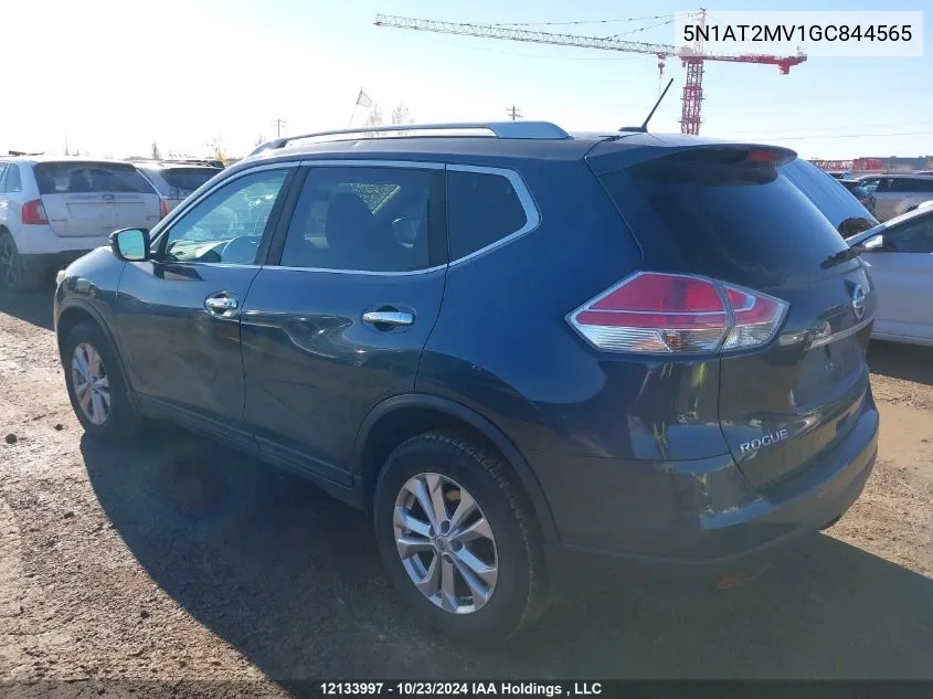 2016 Nissan Rogue VIN: 5N1AT2MV1GC844565 Lot: 12133997