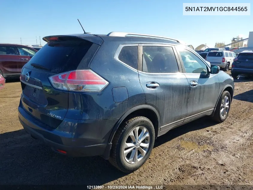 2016 Nissan Rogue VIN: 5N1AT2MV1GC844565 Lot: 12133997