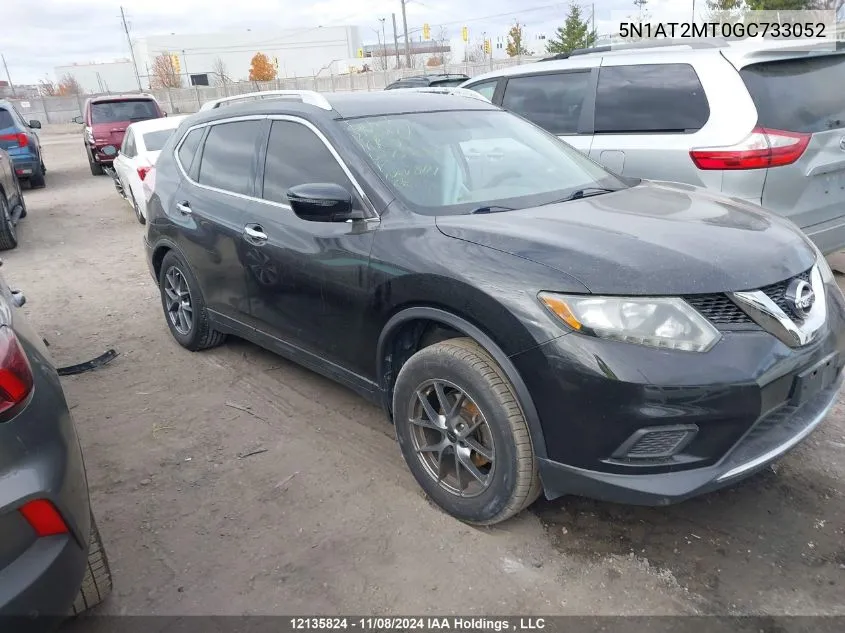 2016 Nissan Rogue VIN: 5N1AT2MT0GC733052 Lot: 12135824