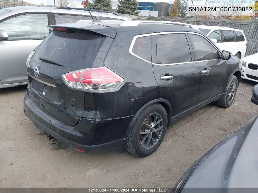 2016 Nissan Rogue VIN: 5N1AT2MT0GC733052 Lot: 12135824