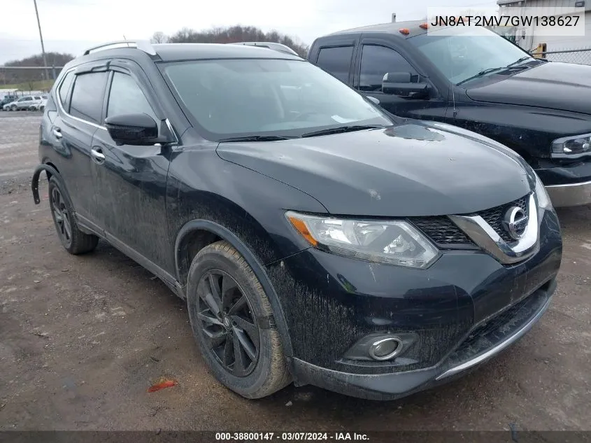 2016 Nissan Rogue Sl VIN: JN8AT2MV7GW138627 Lot: 38800147