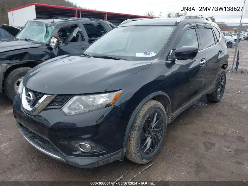 2016 Nissan Rogue Sl VIN: JN8AT2MV7GW138627 Lot: 38800147