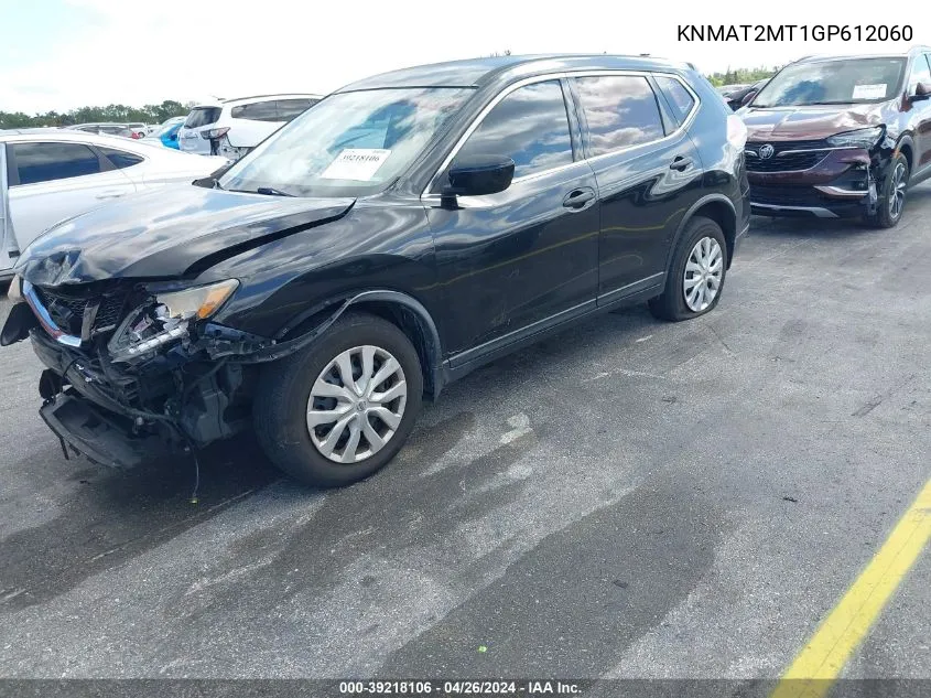 2016 Nissan Rogue S VIN: KNMAT2MT1GP612060 Lot: 39218106