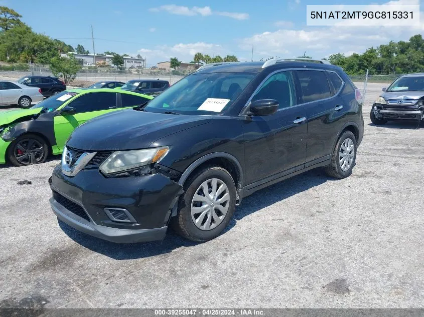 2016 Nissan Rogue S VIN: 5N1AT2MT9GC815331 Lot: 39255047