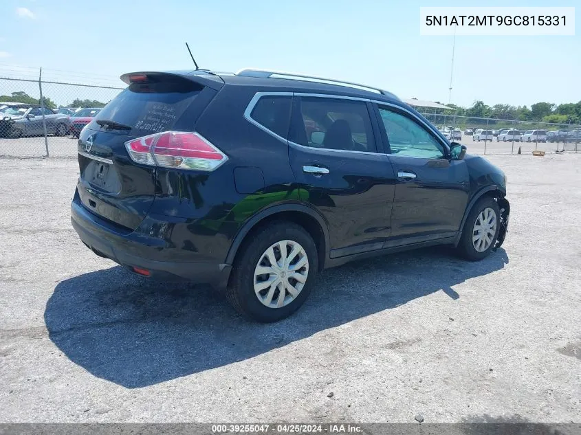 2016 Nissan Rogue S VIN: 5N1AT2MT9GC815331 Lot: 39255047