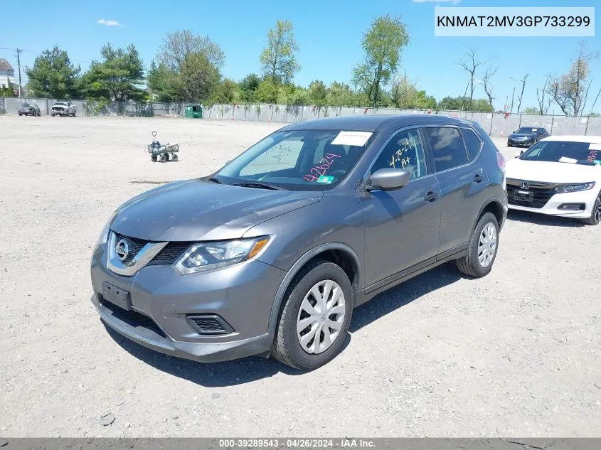 2016 Nissan Rogue S VIN: KNMAT2MV3GP733299 Lot: 39289543