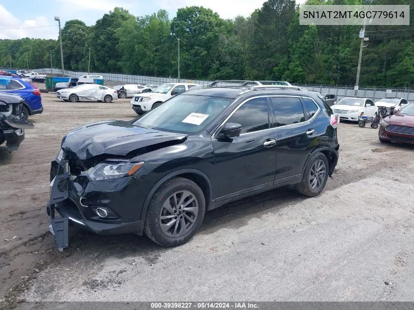 2016 Nissan Rogue Sl VIN: 5N1AT2MT4GC779614 Lot: 39398227