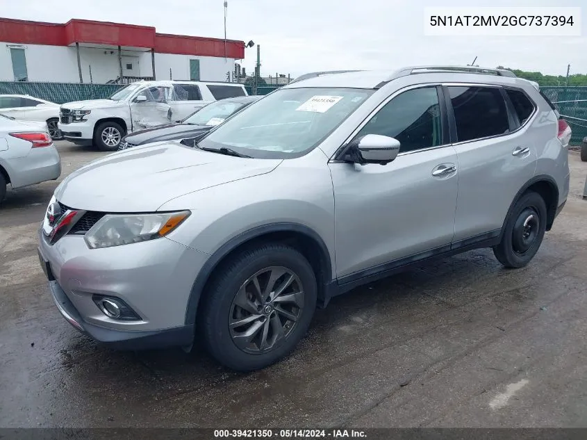 5N1AT2MV2GC737394 2016 Nissan Rogue Sl