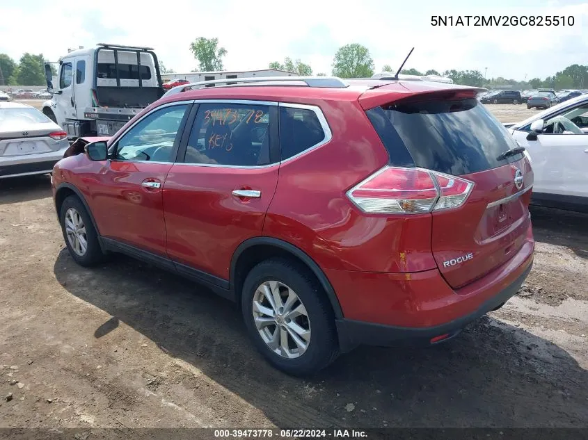 5N1AT2MV2GC825510 2016 Nissan Rogue Sv