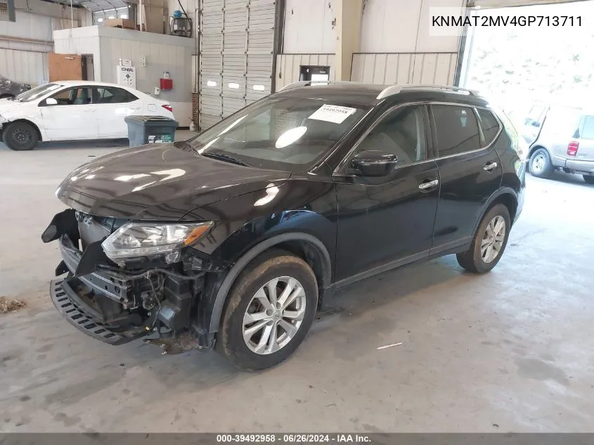 KNMAT2MV4GP713711 2016 Nissan Rogue Sv