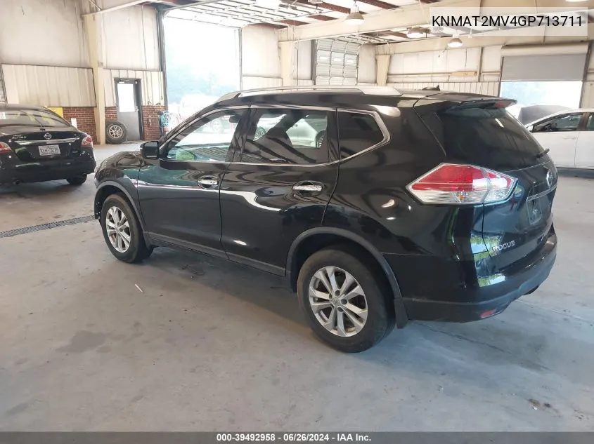 2016 Nissan Rogue Sv VIN: KNMAT2MV4GP713711 Lot: 39492958