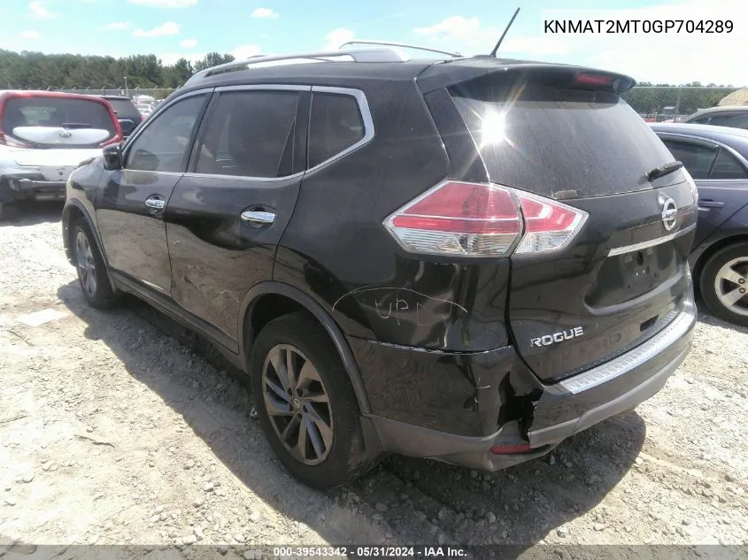 2016 Nissan Rogue Sl VIN: KNMAT2MT0GP704289 Lot: 39543342