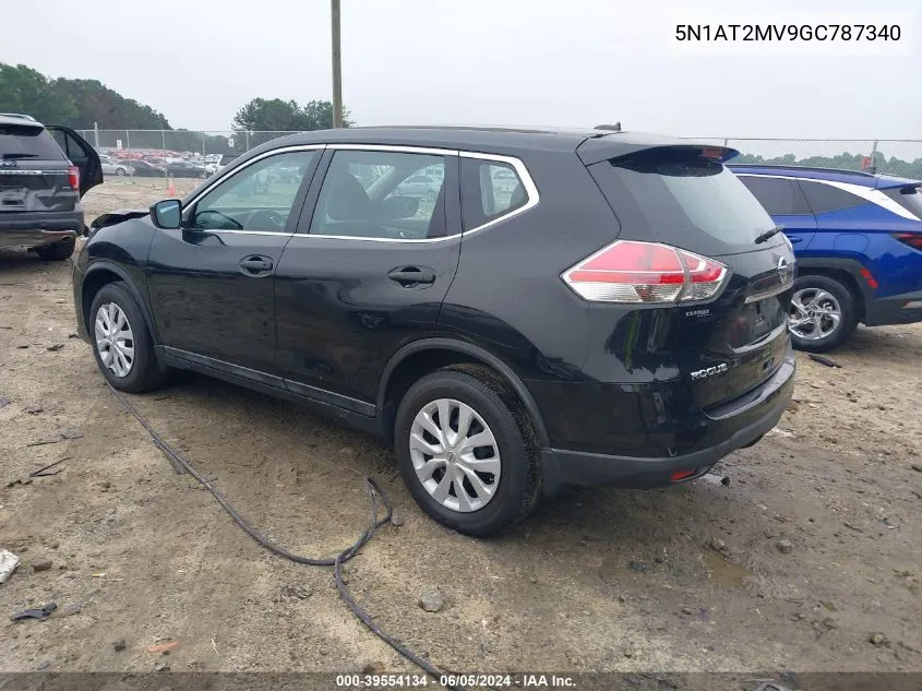 2016 Nissan Rogue S/Sl/Sv VIN: 5N1AT2MV9GC787340 Lot: 39554134