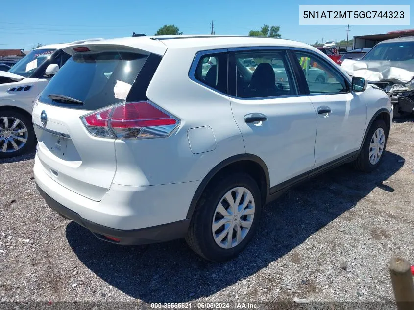 2016 Nissan Rogue S/Sl/Sv VIN: 5N1AT2MT5GC744323 Lot: 39555621