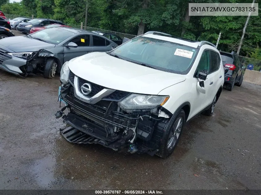 2016 Nissan Rogue Sl VIN: 5N1AT2MVXGC783135 Lot: 39570767