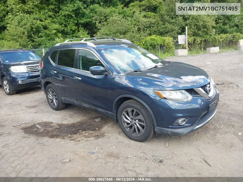 5N1AT2MV1GC751495 2016 Nissan Rogue Sl