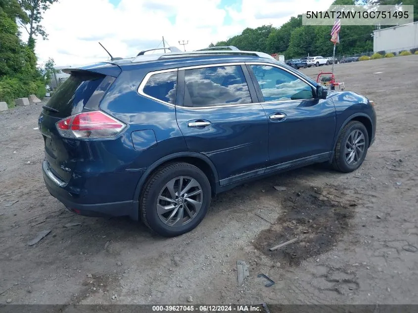 5N1AT2MV1GC751495 2016 Nissan Rogue Sl