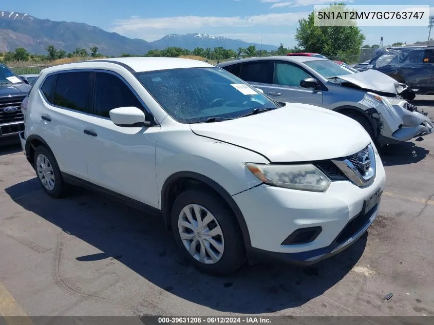 2016 Nissan Rogue S/Sl/Sv VIN: 5N1AT2MV7GC763747 Lot: 39631208