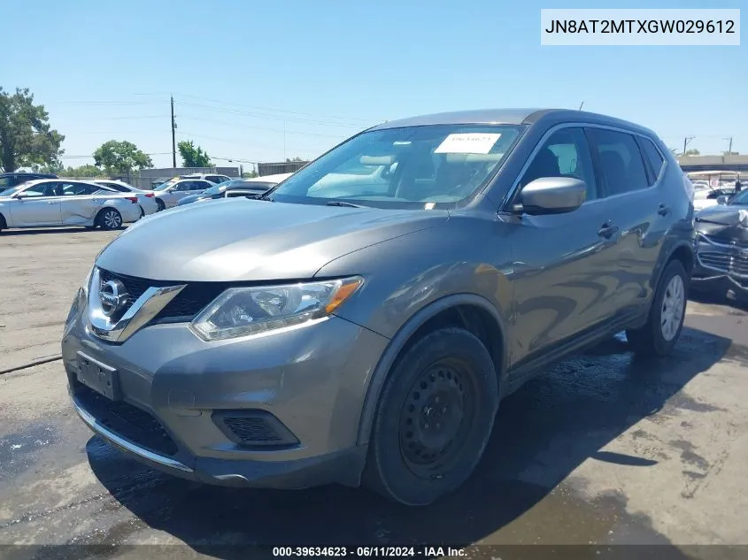 JN8AT2MTXGW029612 2016 Nissan Rogue S