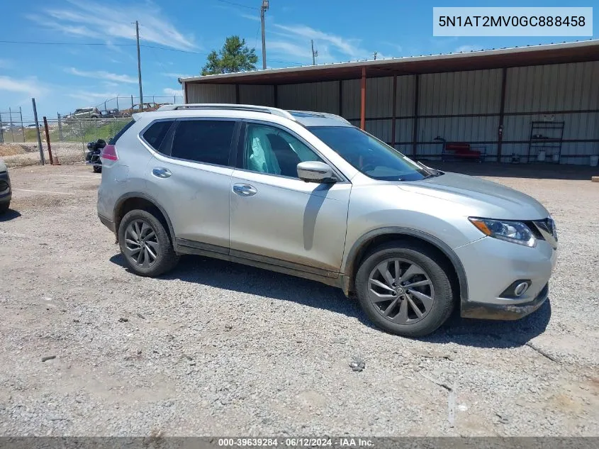 2016 Nissan Rogue Sl VIN: 5N1AT2MV0GC888458 Lot: 39639284