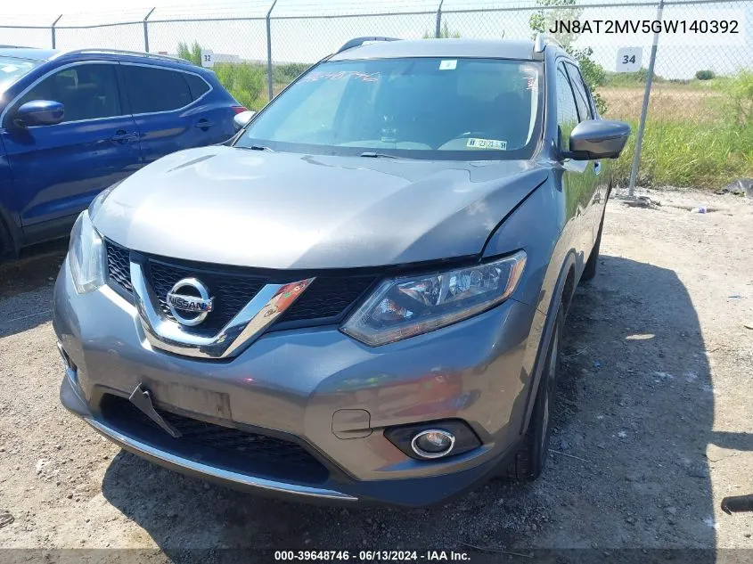 JN8AT2MV5GW140392 2016 Nissan Rogue Sl