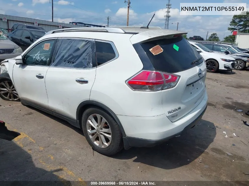 2016 Nissan Rogue Sv VIN: KNMAT2MT1GP655149 Lot: 39659568