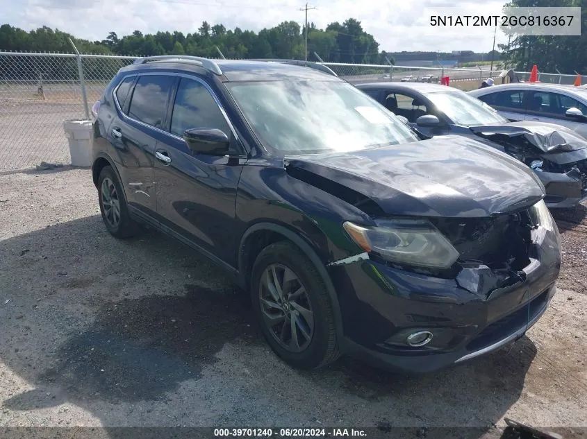 5N1AT2MT2GC816367 2016 Nissan Rogue S/Sl/Sv