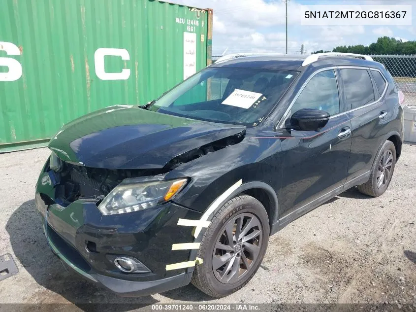 5N1AT2MT2GC816367 2016 Nissan Rogue S/Sl/Sv