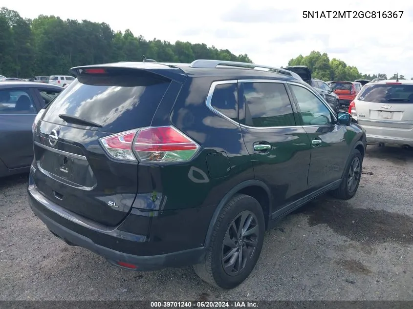 5N1AT2MT2GC816367 2016 Nissan Rogue S/Sl/Sv