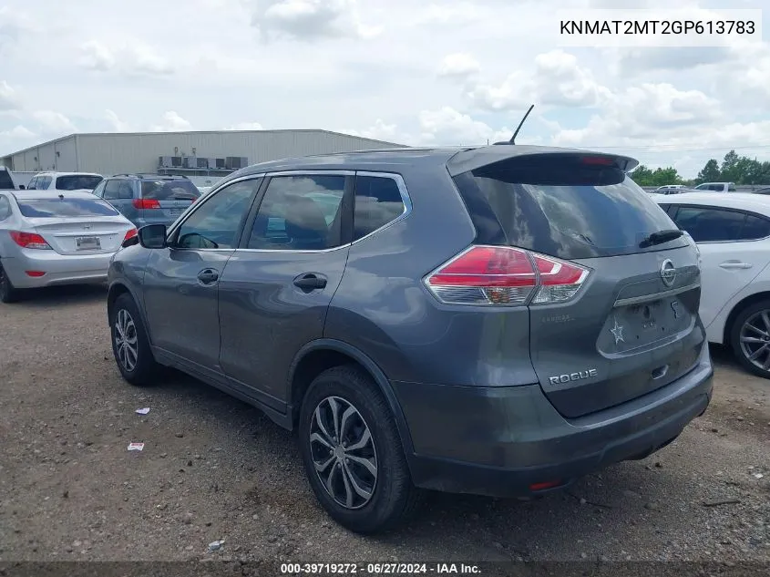 2016 Nissan Rogue S VIN: KNMAT2MT2GP613783 Lot: 39719272