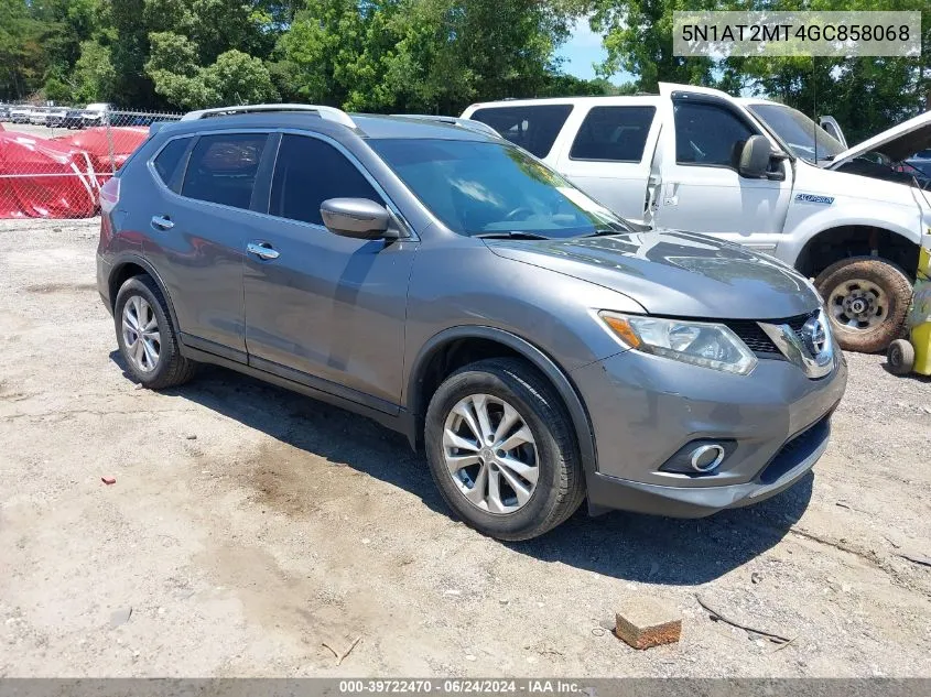 2016 Nissan Rogue S/Sl/Sv VIN: 5N1AT2MT4GC858068 Lot: 39722470